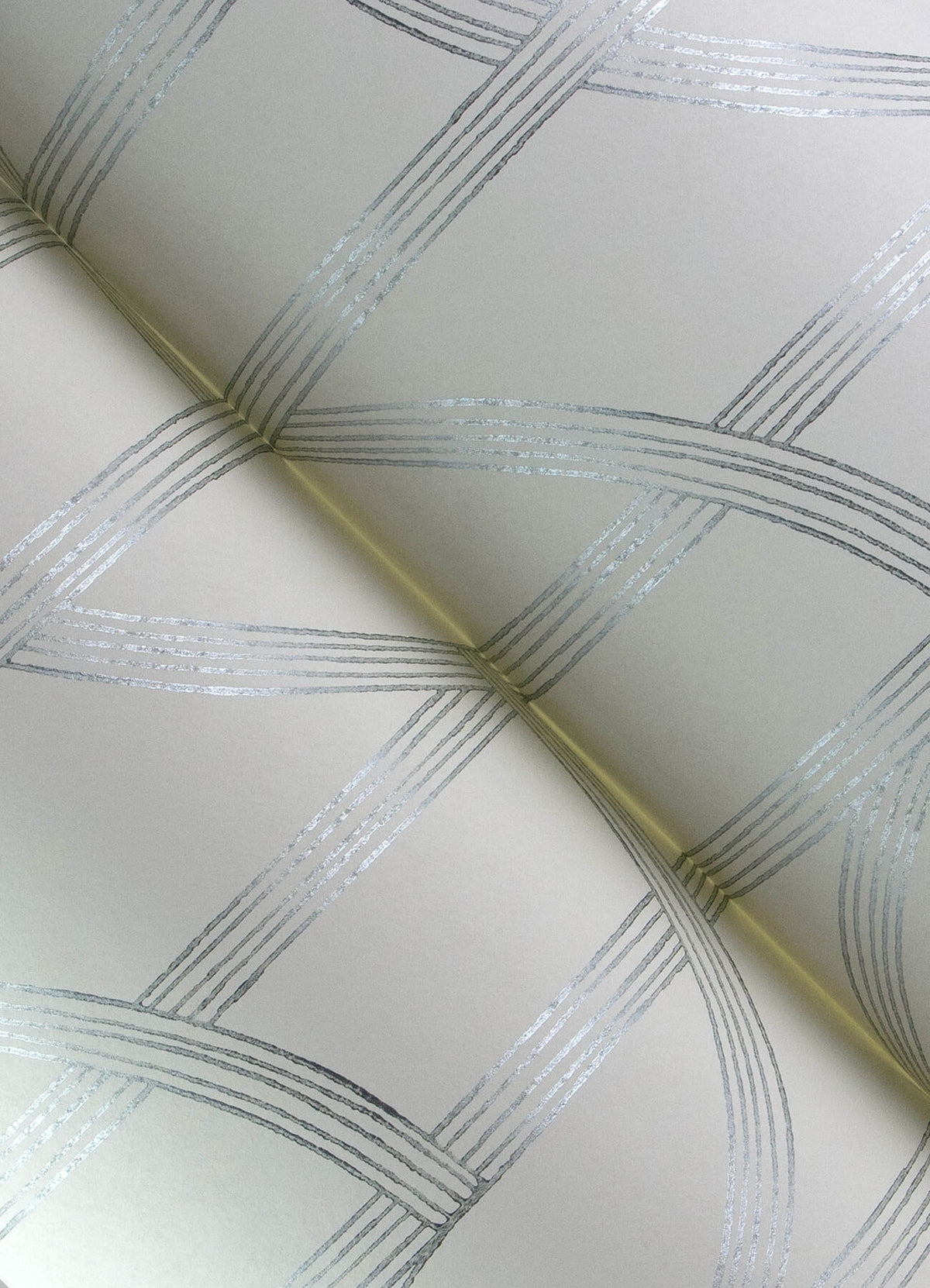 A Street Prints Sea Salt Salvo Wallpaper Sample - Silver