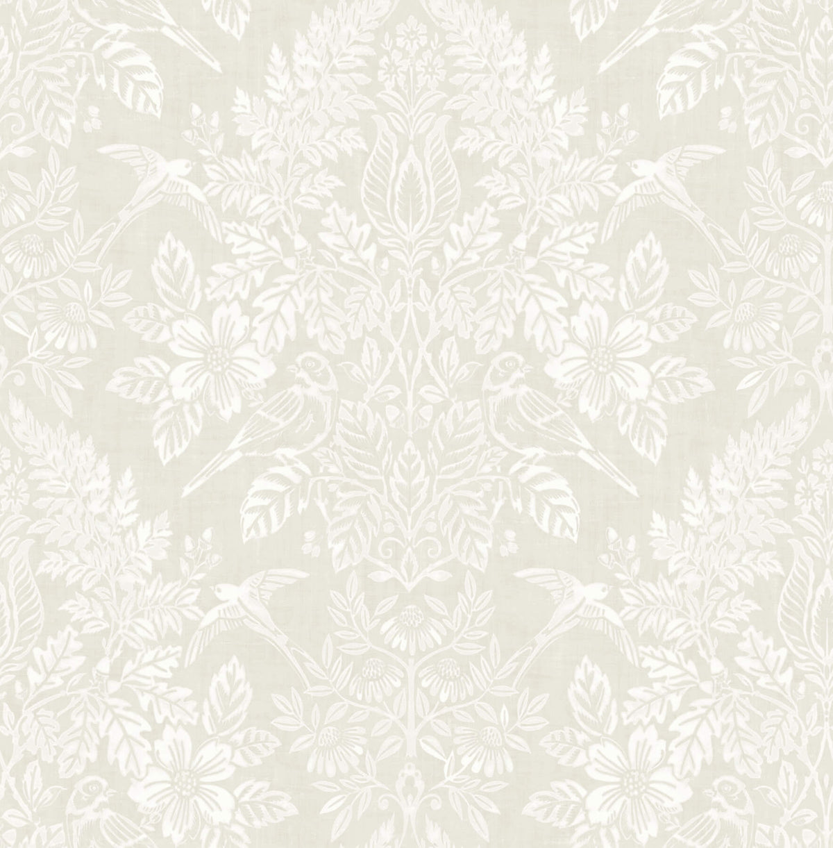 Chris Loves Julia Finch Wallpaper - Ivory