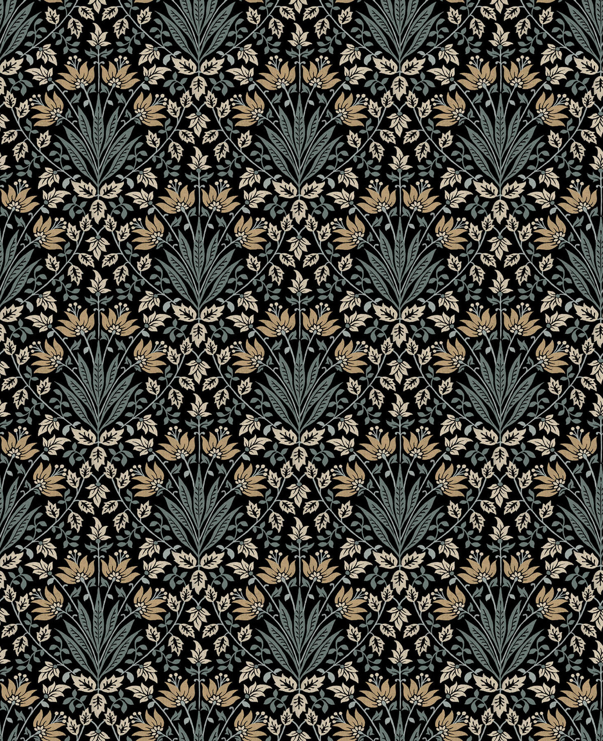 Chris Loves Julia Woodbury Wallpaper Sample - Black