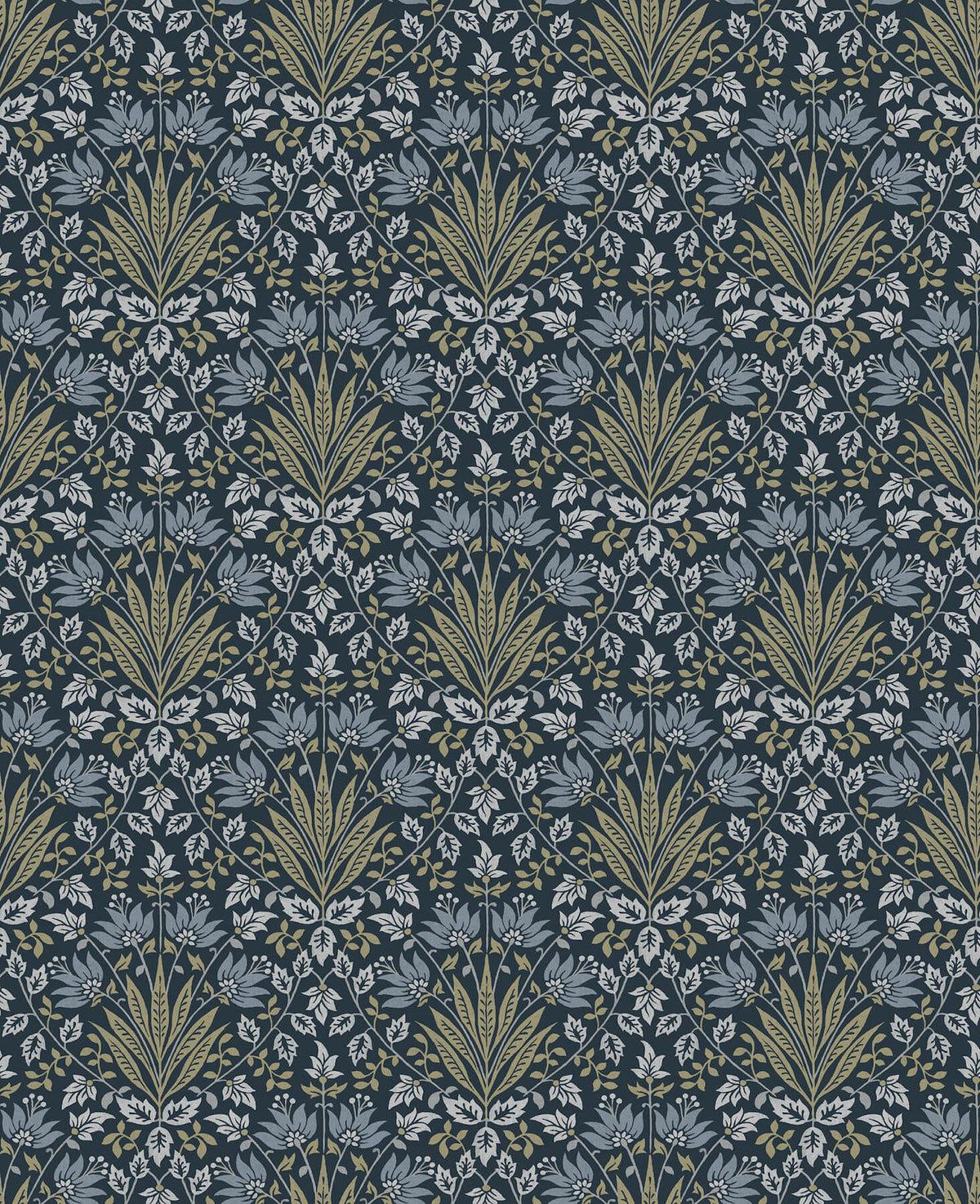 Chris Loves Julia Woodbury Wallpaper Sample - Navy