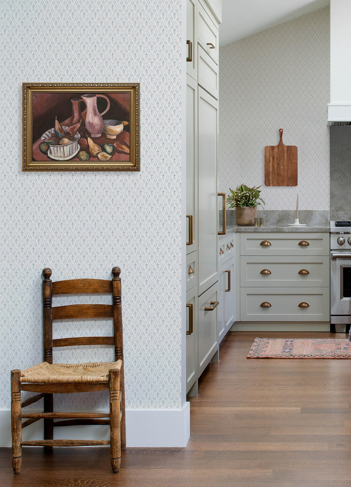 Chris Loves Julia Tillie Wallpaper Sample - Blue