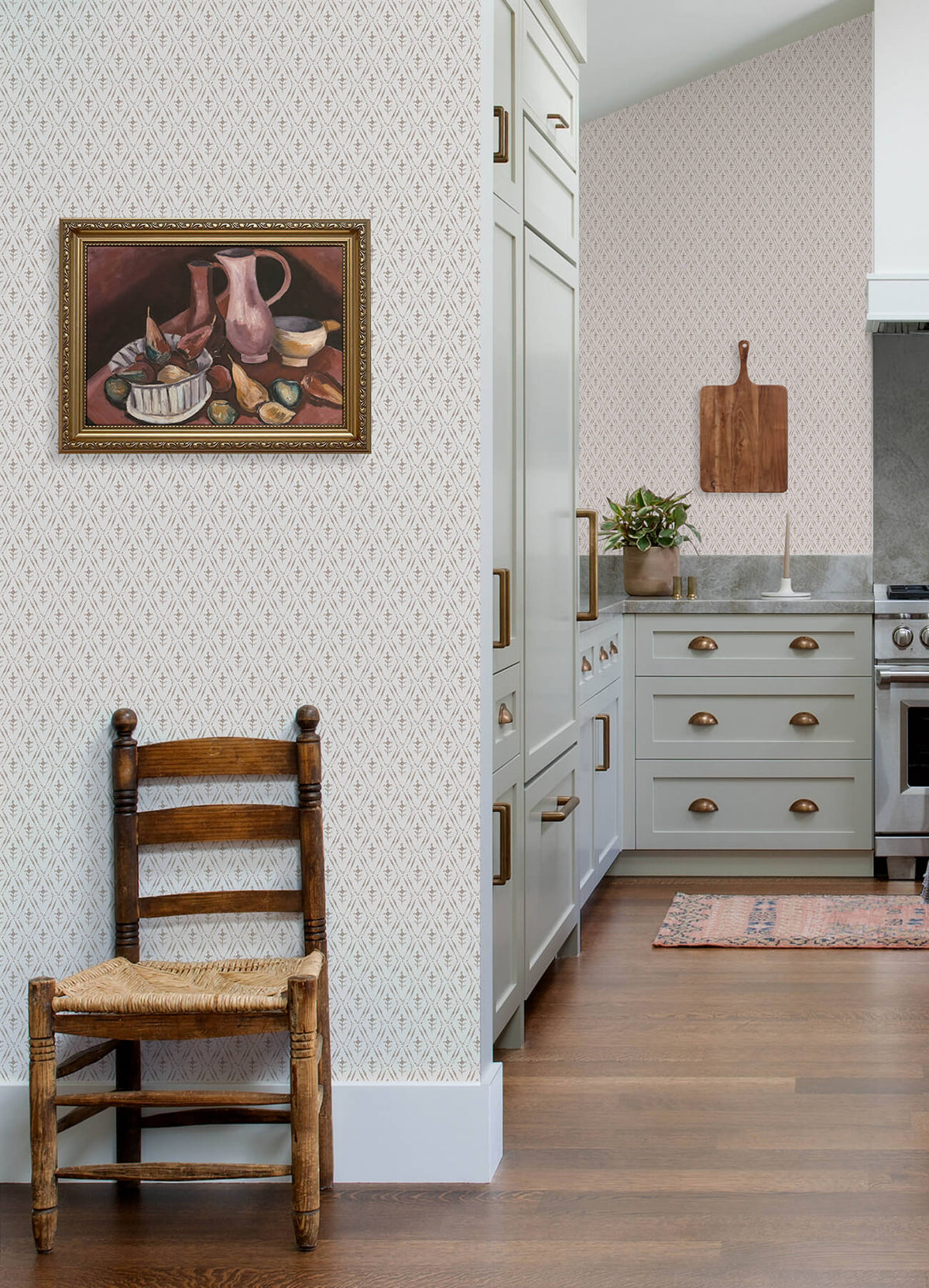 Chris Loves Julia Tillie Wallpaper Sample - Taupe