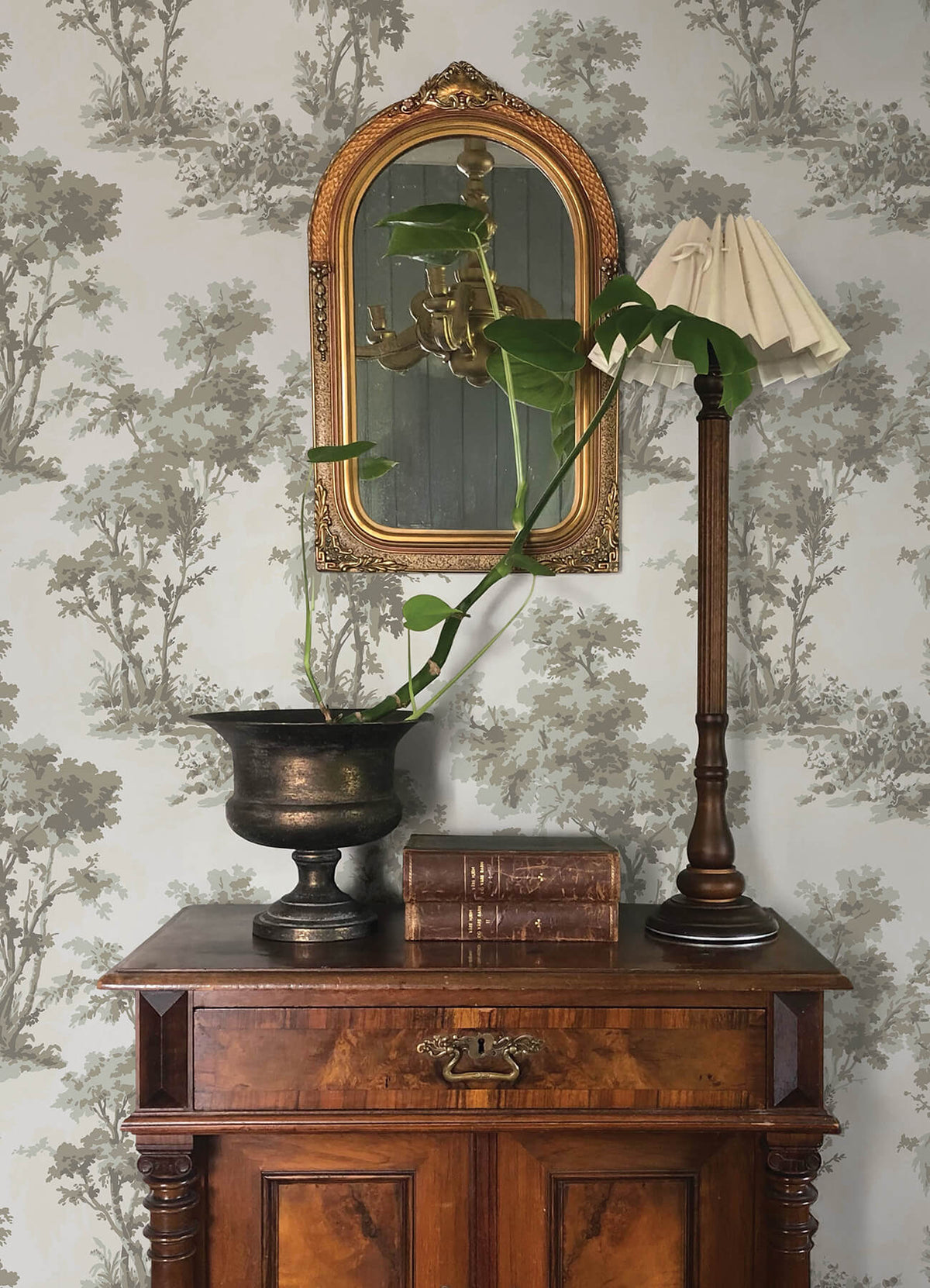 Chris Loves Julia Sainsbury Wallpaper Sample - Slate
