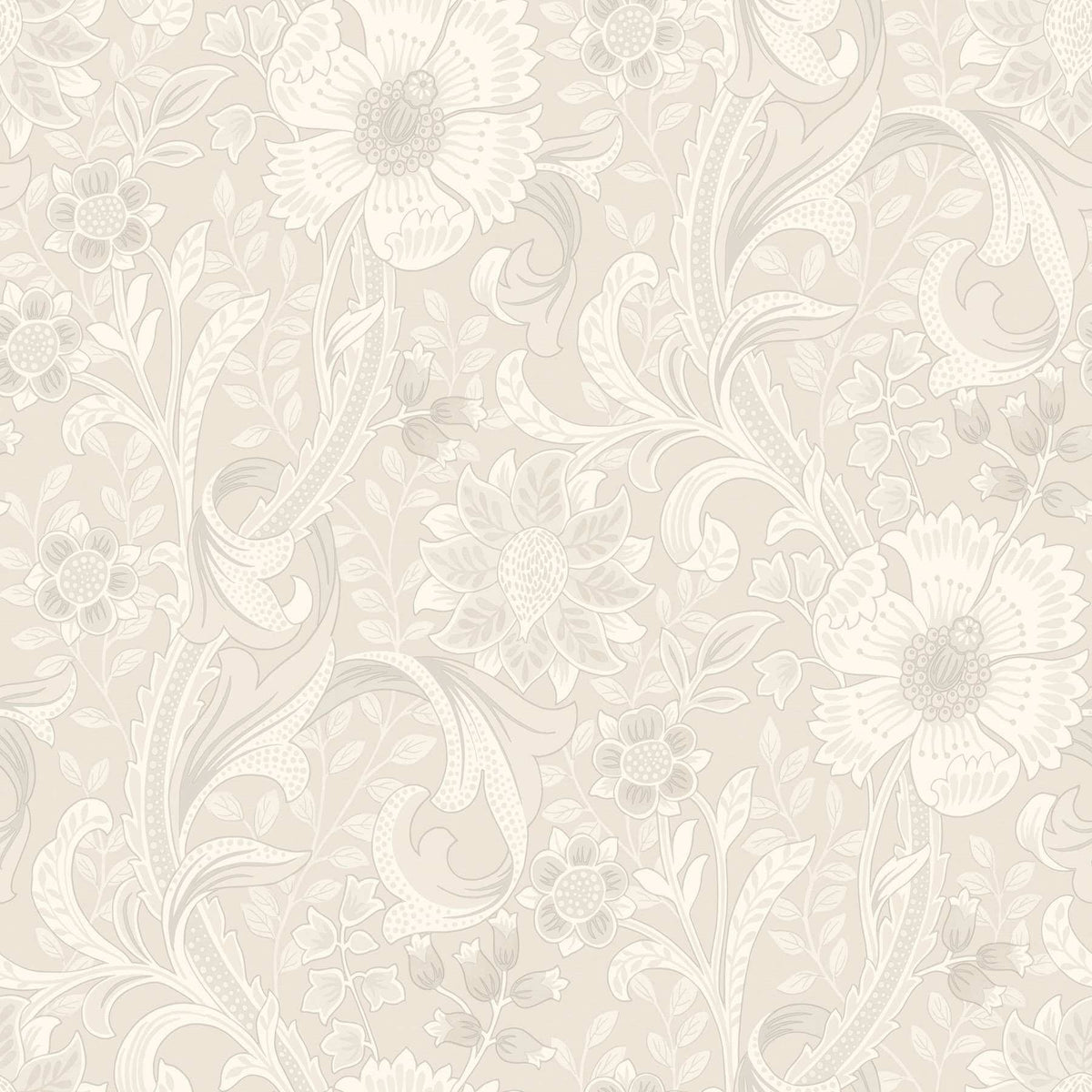 Chesapeake Kitchen & Bath Liora Floral Wallpaper - Neutral