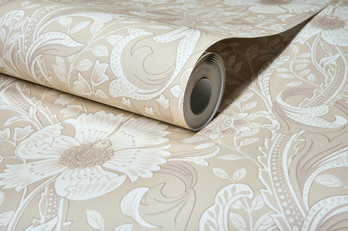 Chesapeake Kitchen & Bath Liora Floral Wallpaper Sample - Beige
