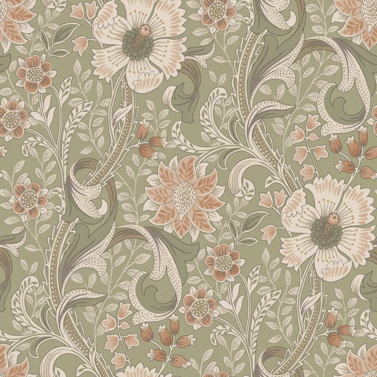 Chesapeake Kitchen & Bath Liora Floral Wallpaper - Green