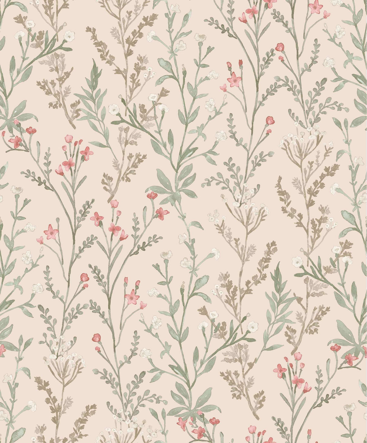 Chesapeake Kitchen & Bath Laverne Wildflowers Wallpaper - Blush