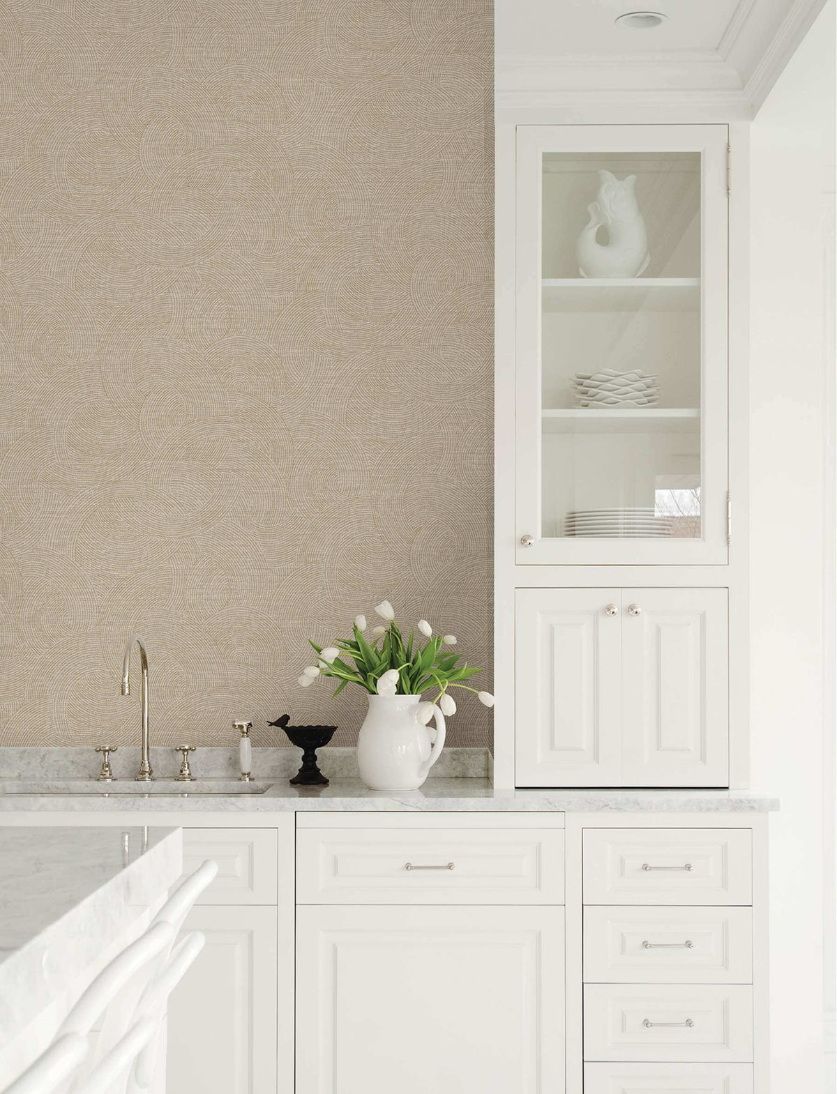 Chesapeake Kitchen & Bath Harrison Wallpaper Sample - Taupe