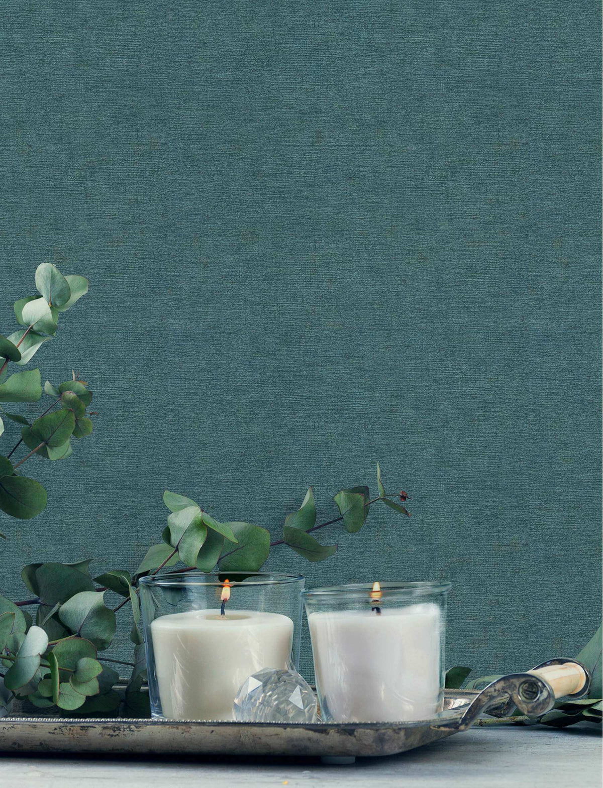 Chesapeake Kitchen & Bath Tansy Distressed Wallpaper - Teal