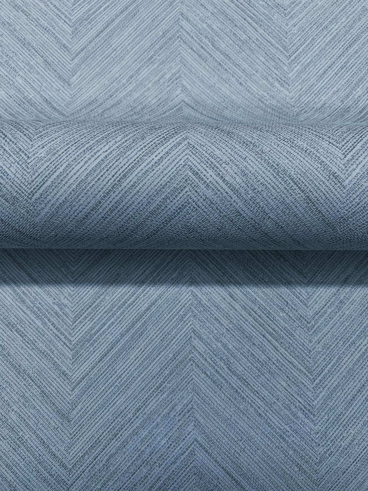 Chesapeake Plaid & Stripe Caladesi Chevron Wallpaper - Blue