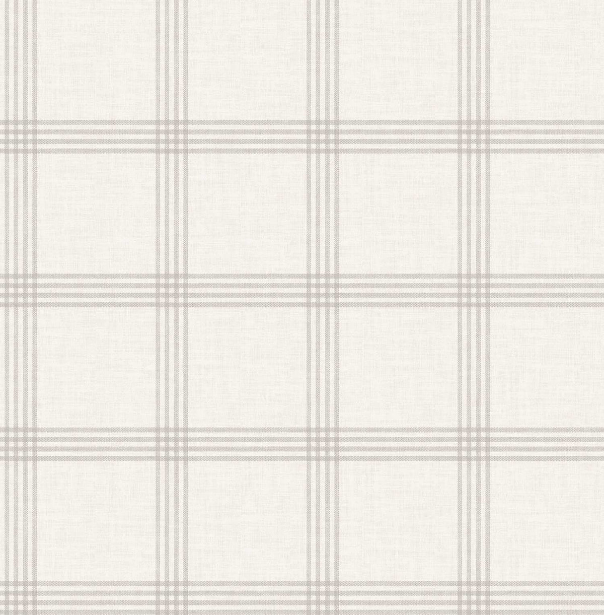 Chesapeake Plaid & Stripe Twain Wallpaper - Dove