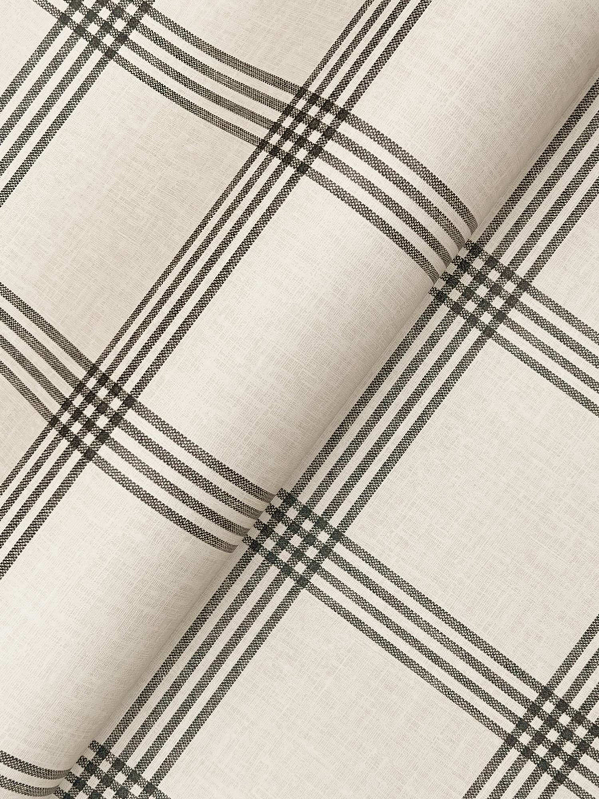 Chesapeake Plaid & Stripe Twain Wallpaper - Black