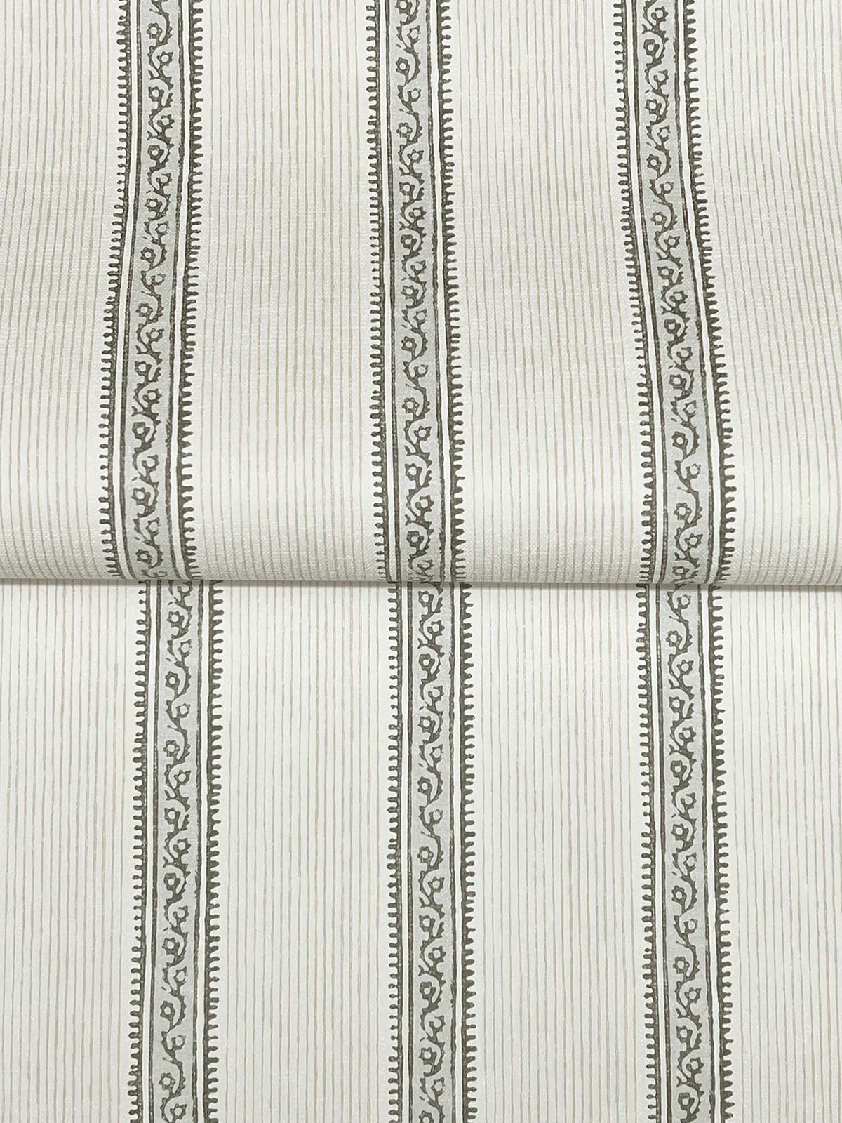 Chesapeake Plaid & Stripe Mandevilla Wallpaper Sample - Black