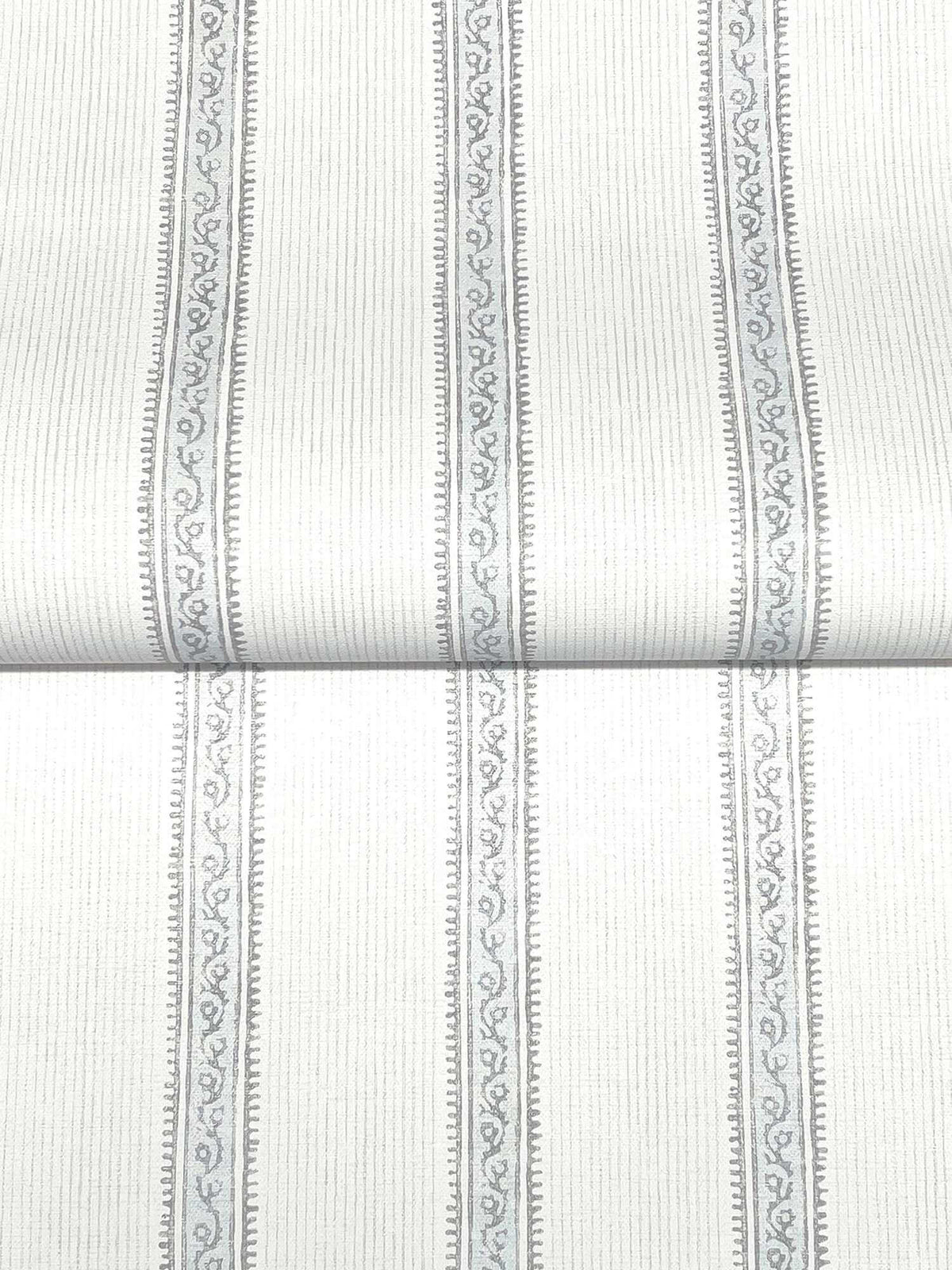 Chesapeake Plaid & Stripe Mandevilla Wallpaper Sample - Light Blue