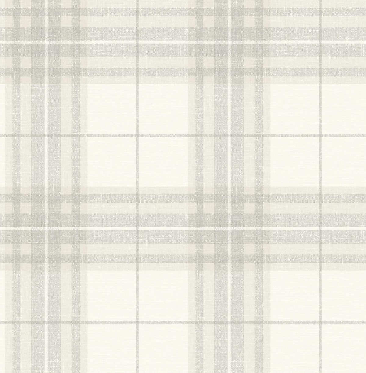 Chesapeake Plaid & Stripe Cabin Check Wallpaper Sample - Gray
