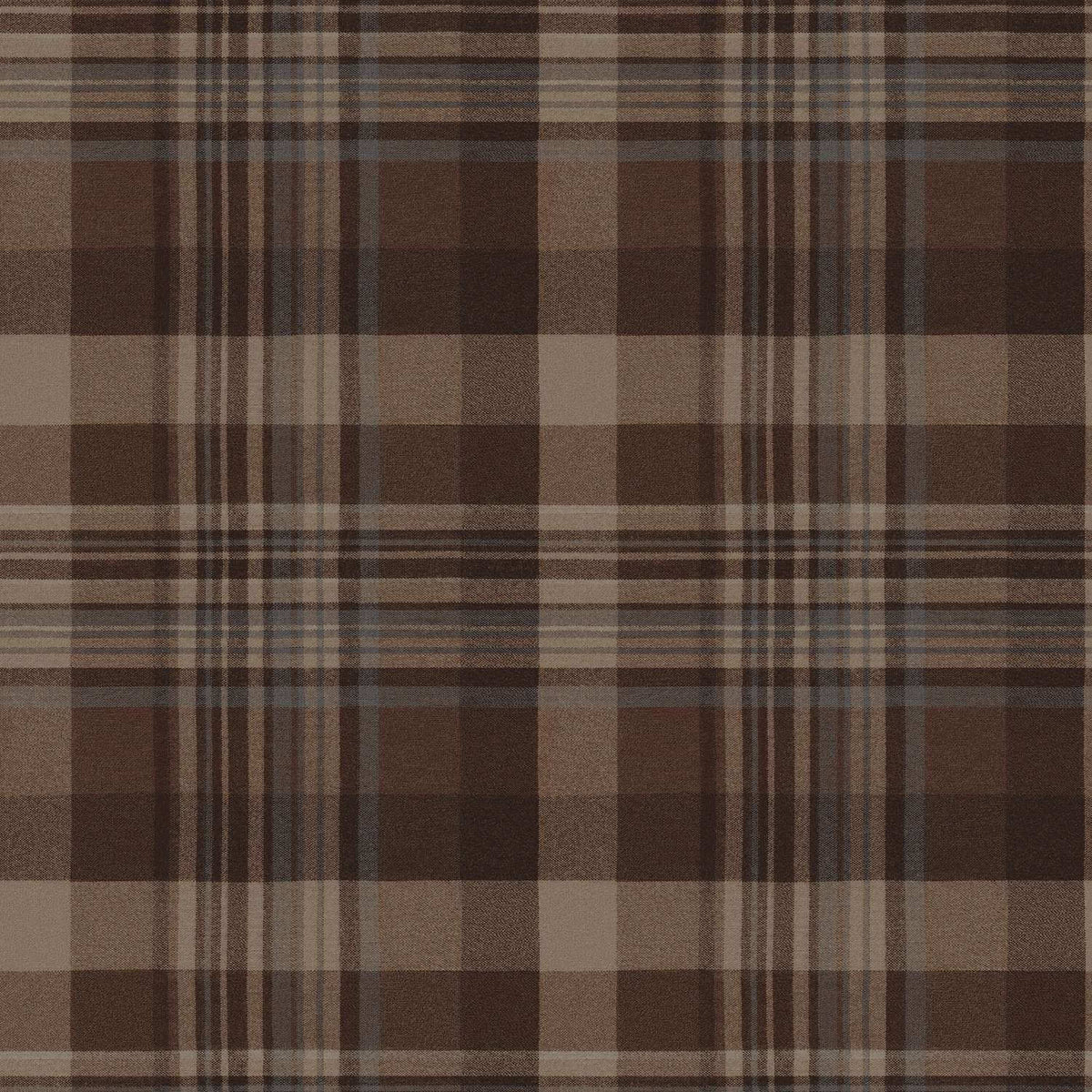 Chesapeake Plaid & Stripe Dutton Flannel Wallpaper - Rust