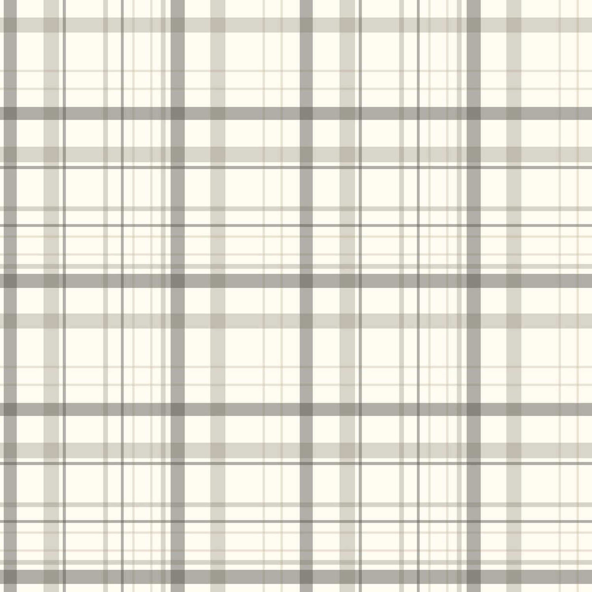 Chesapeake Plaid & Stripe Burgess Wallpaper Sample - Charcoal