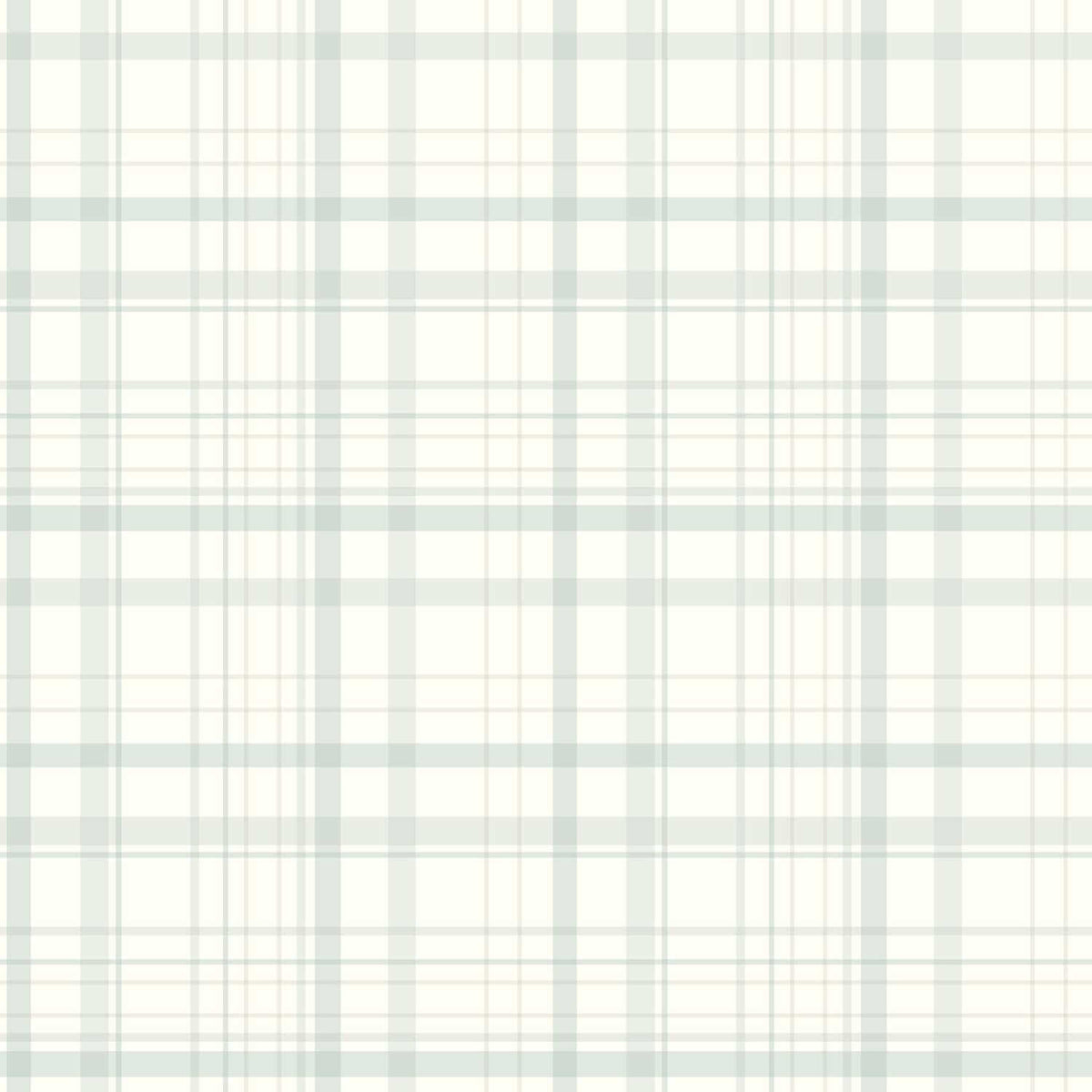 Chesapeake Plaid & Stripe Burgess Wallpaper Sample - Light Blue