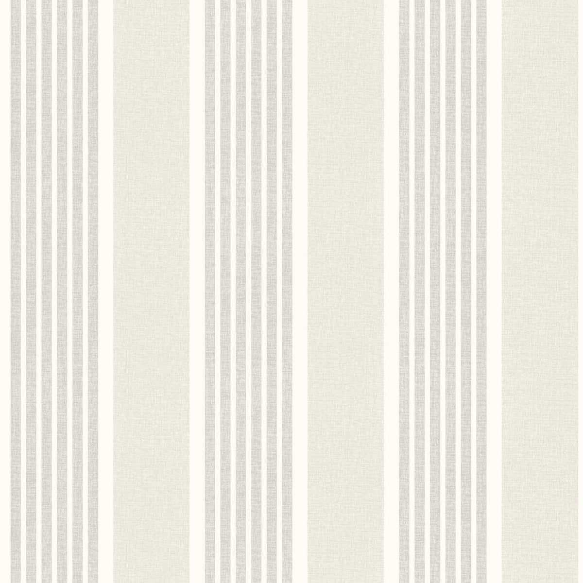 Chesapeake Plaid & Stripe Bingley Wallpaper - Light Gray