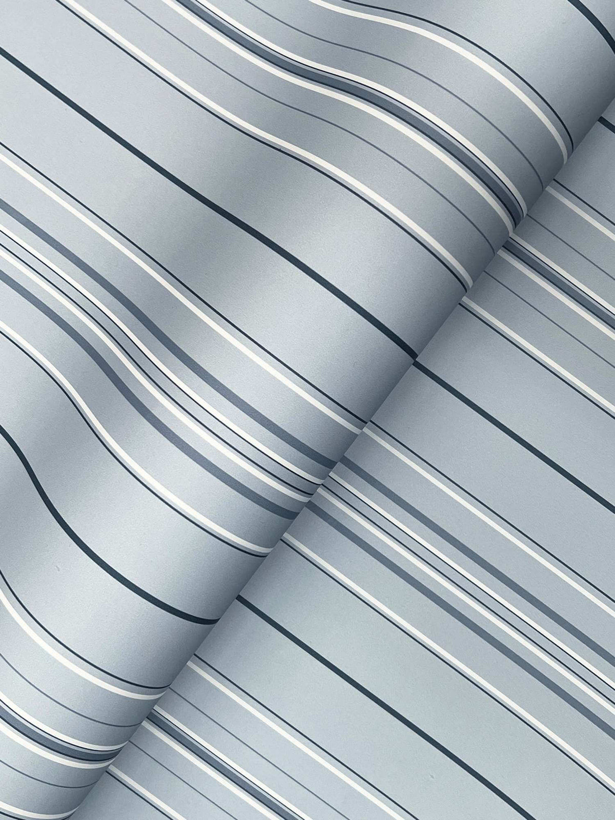 Chesapeake Plaid & Stripe Lascelle Pinstripe Wallpaper - Light Blue