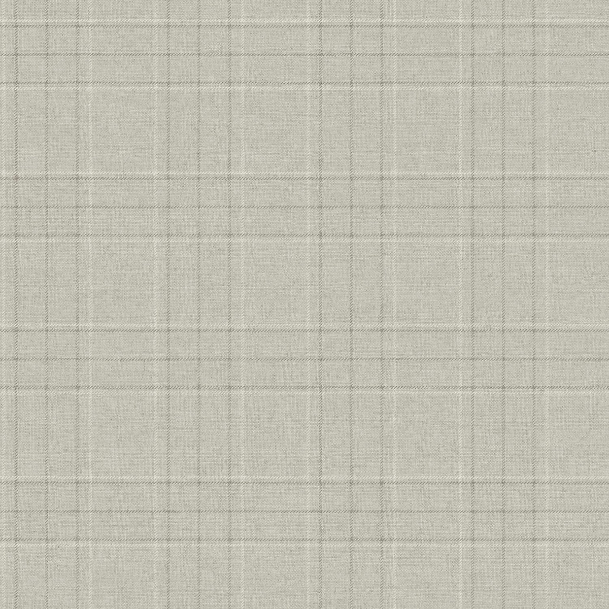 Chesapeake Plaid & Stripe Fox Hollow Wallpaper Sample - Light Gray