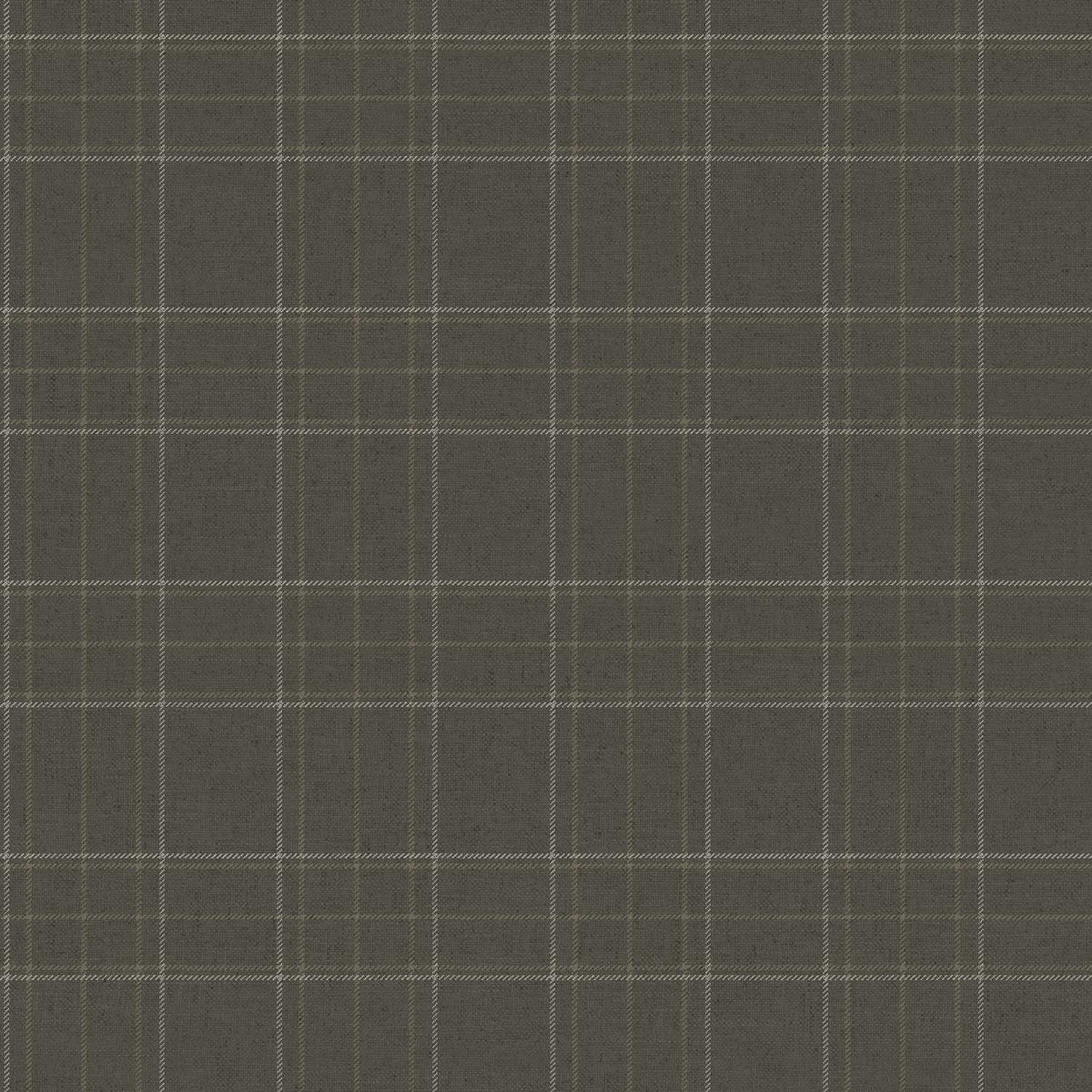 Chesapeake Plaid & Stripe Fox Hollow Wallpaper - Charcoal
