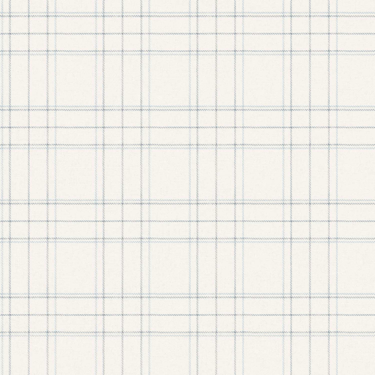 Chesapeake Plaid & Stripe Fox Hollow Wallpaper Sample - White