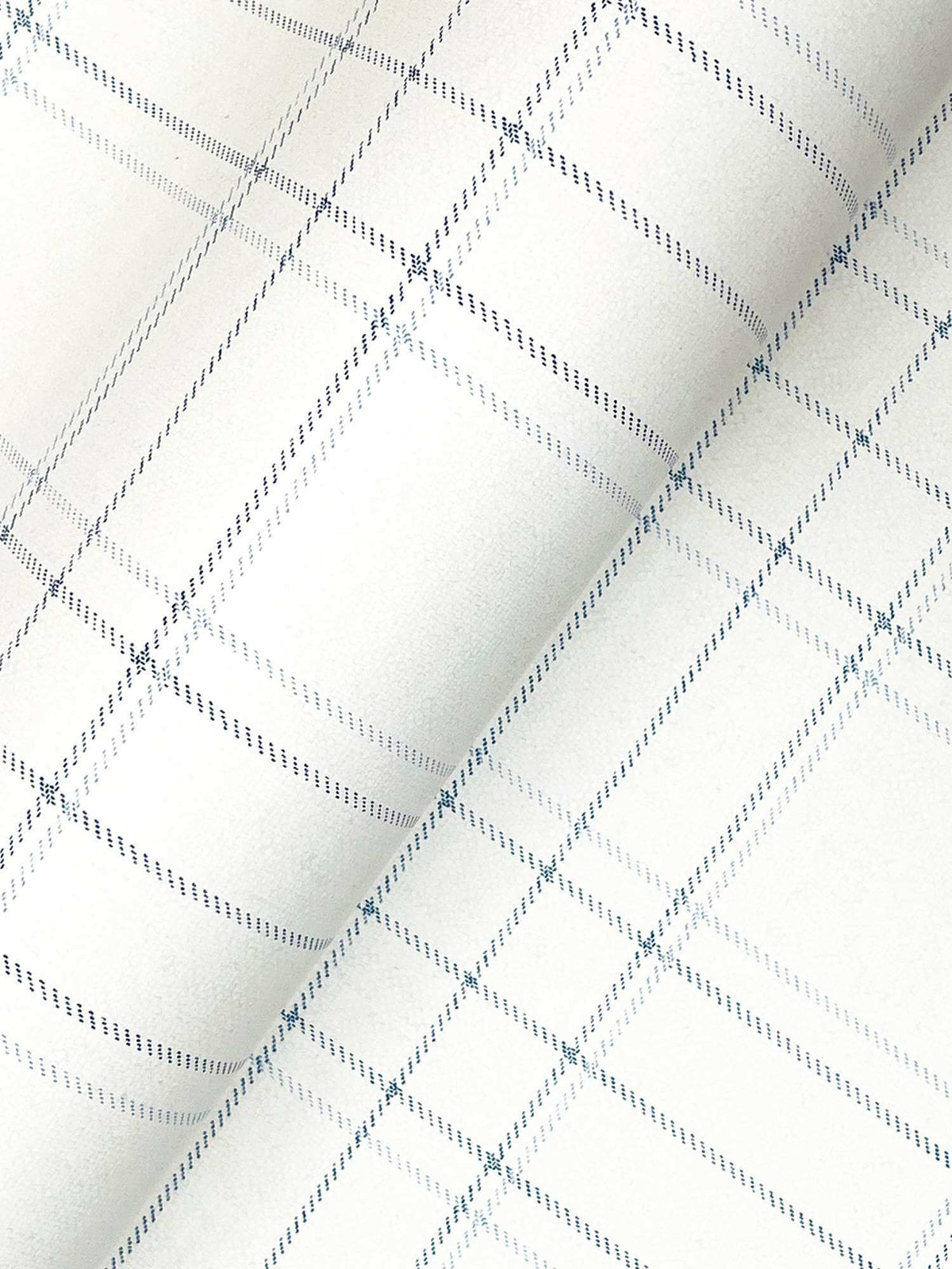 Chesapeake Plaid & Stripe Fox Hollow Wallpaper Sample - White