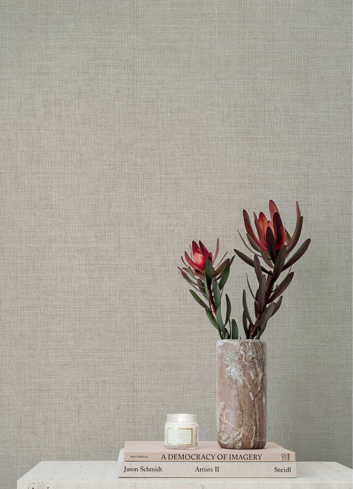 A-Street Prints Portofino Alba Weave Wallpaper Sample - Beige