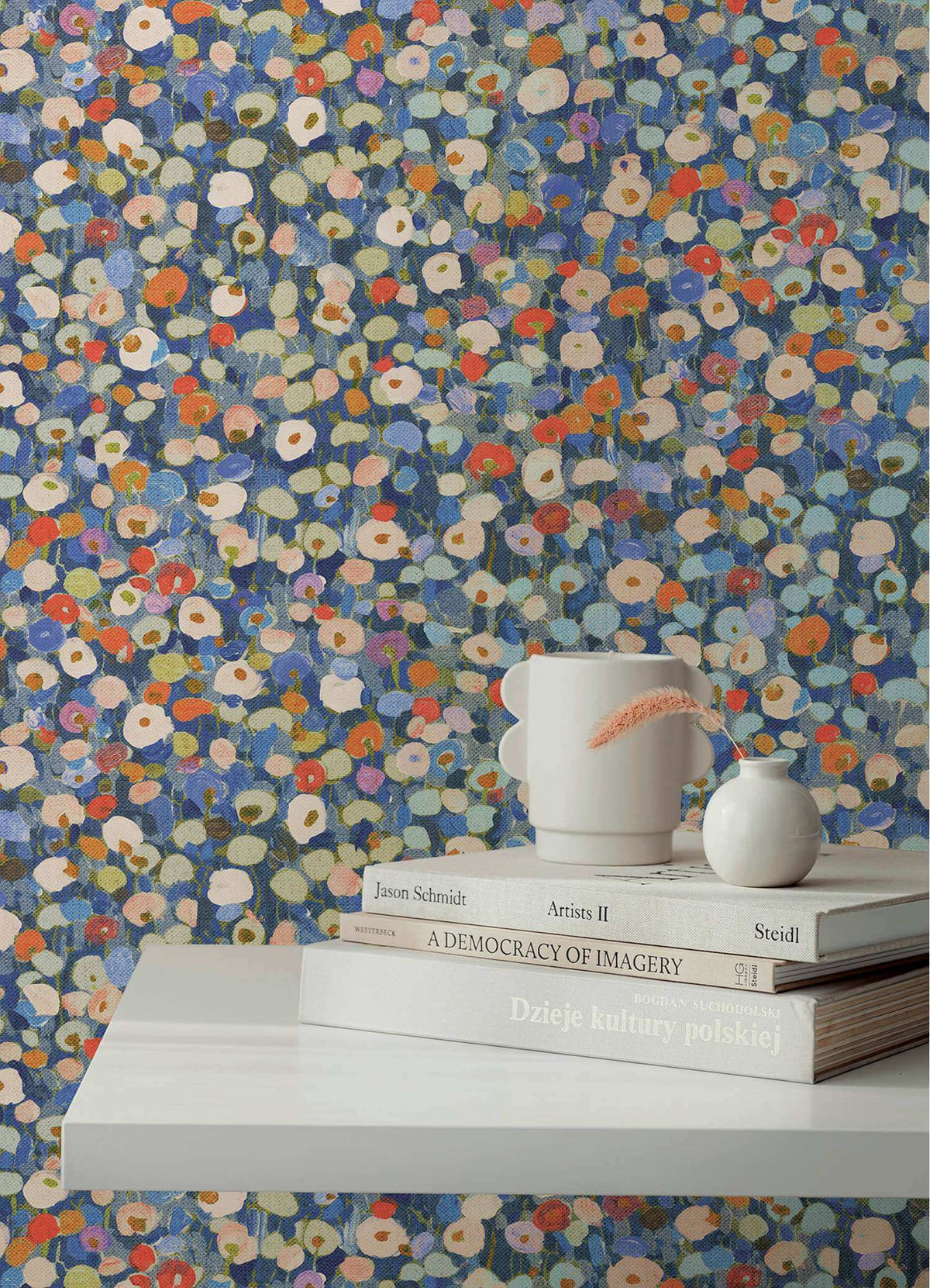 A-Street Prints Portofino Prato Floral Wallpaper Sample - Blue