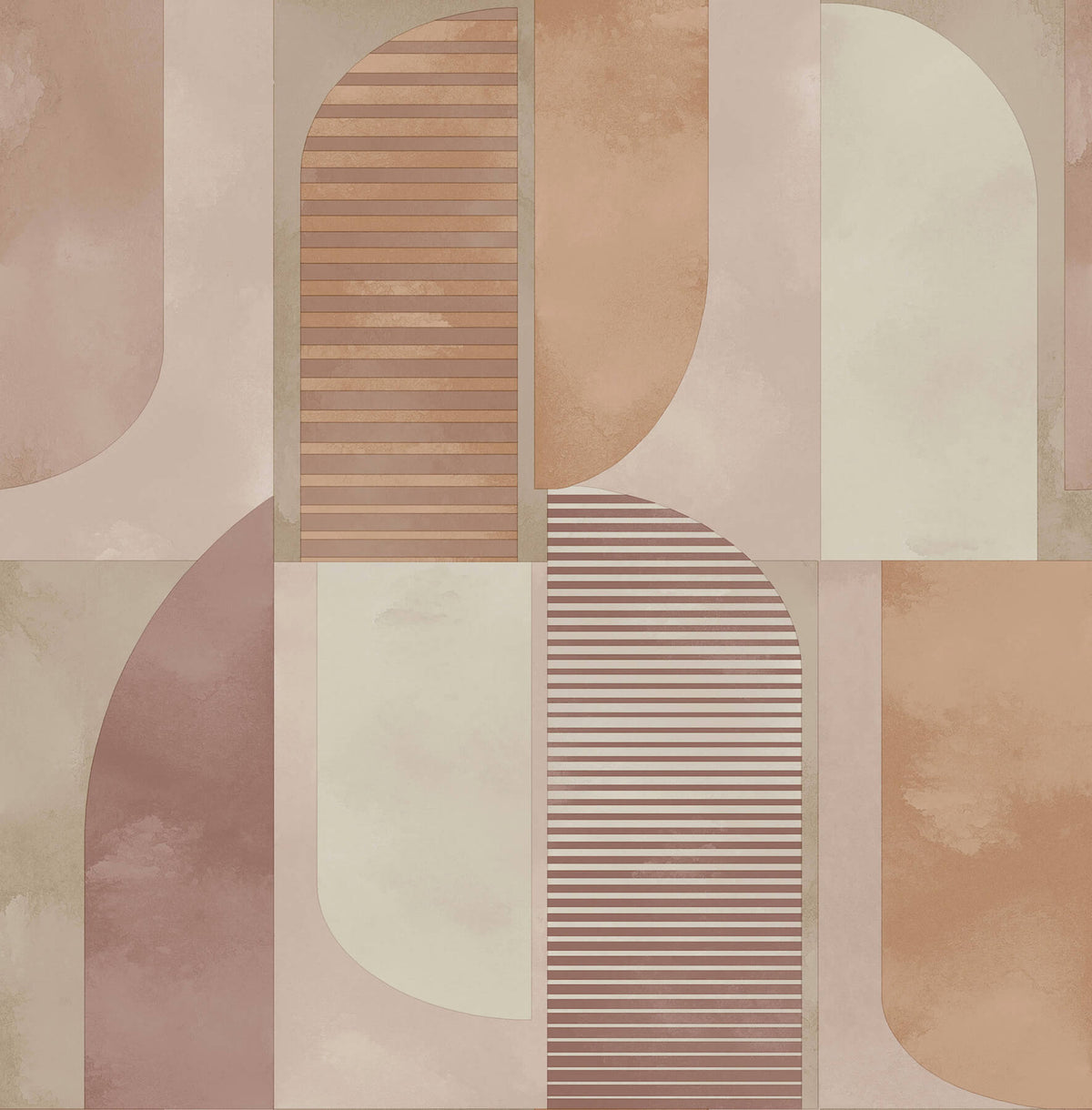 A-Street Prints Kaleidoscope Otto Geometric Wallpaper - Raspberry