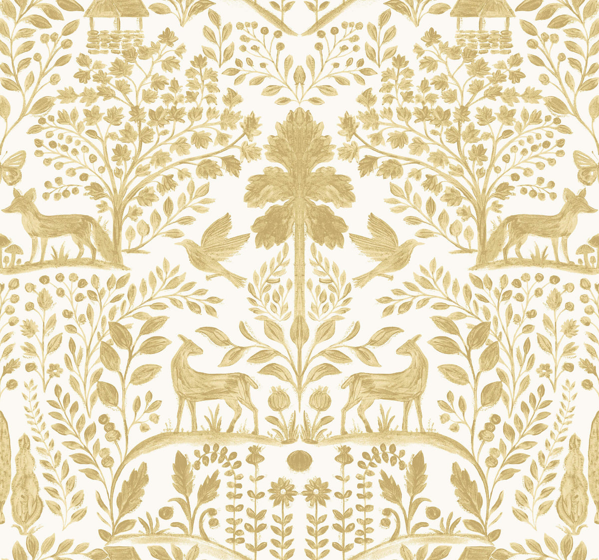 A-Street Prints Kaleidoscope Anoki Woodlands Wallpaper - Yellow