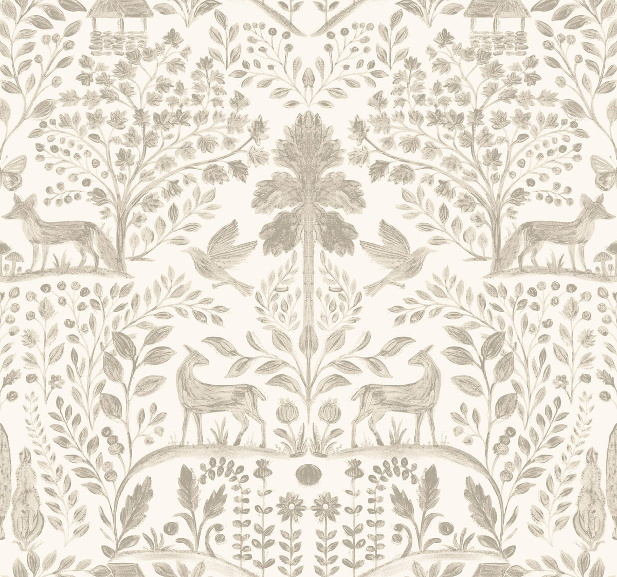 A-Street Prints Kaleidoscope Anoki Woodlands Wallpaper Sample - Beige