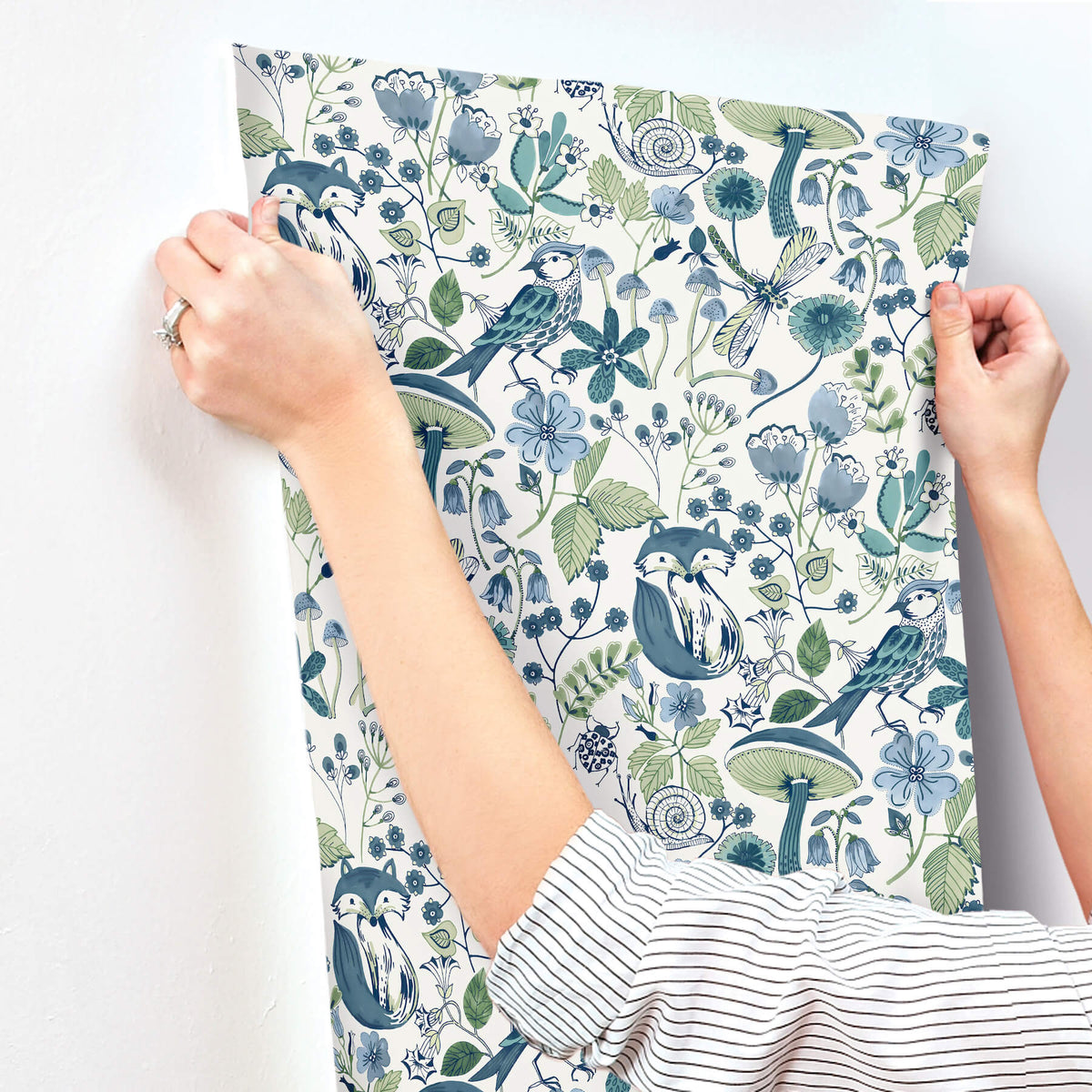 A-Street Prints Kaleidoscope Wonder Animals Wallpaper Sample - Teal