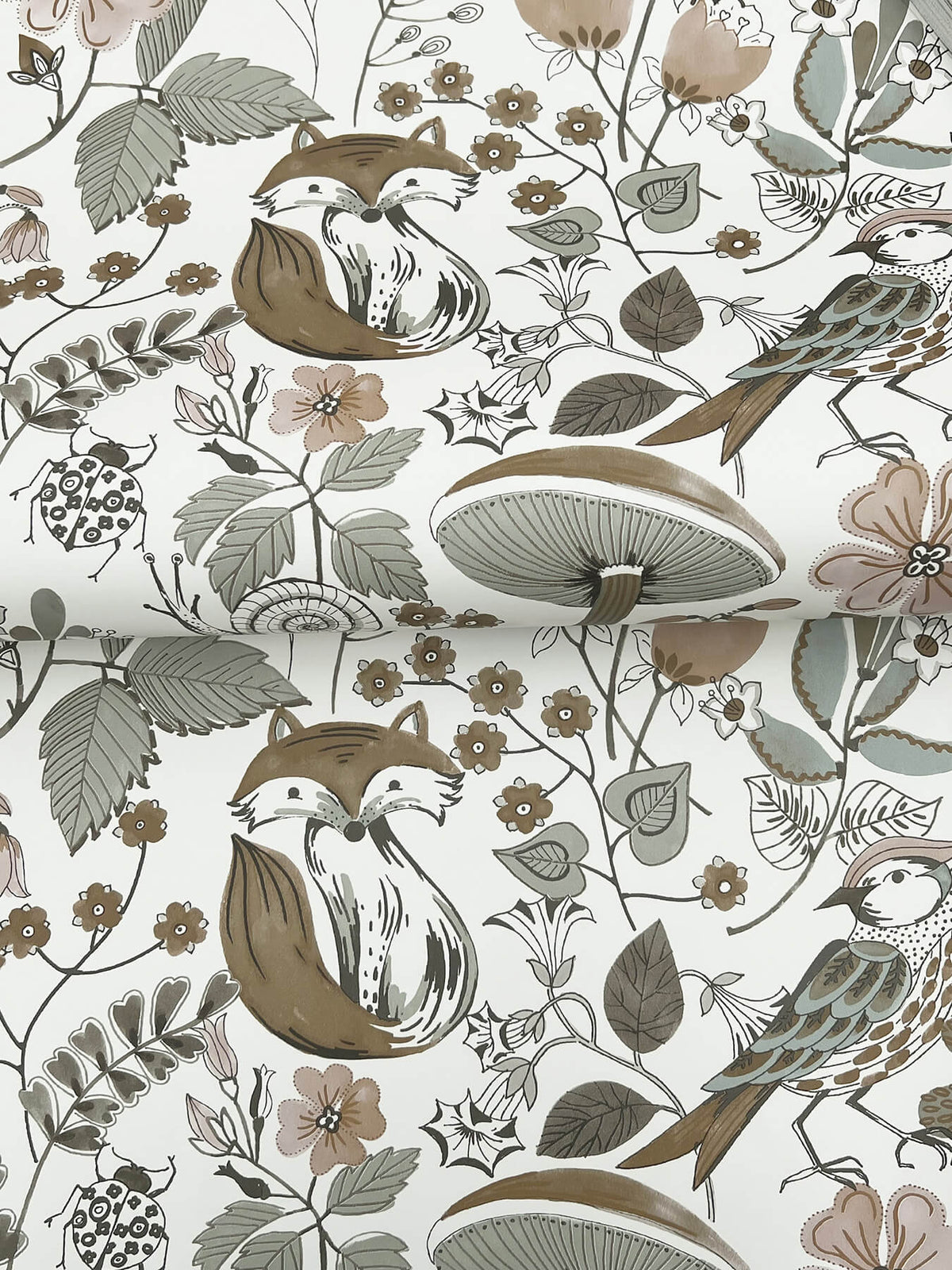 A-Street Prints Kaleidoscope Wonder Animals Wallpaper - Chocolate