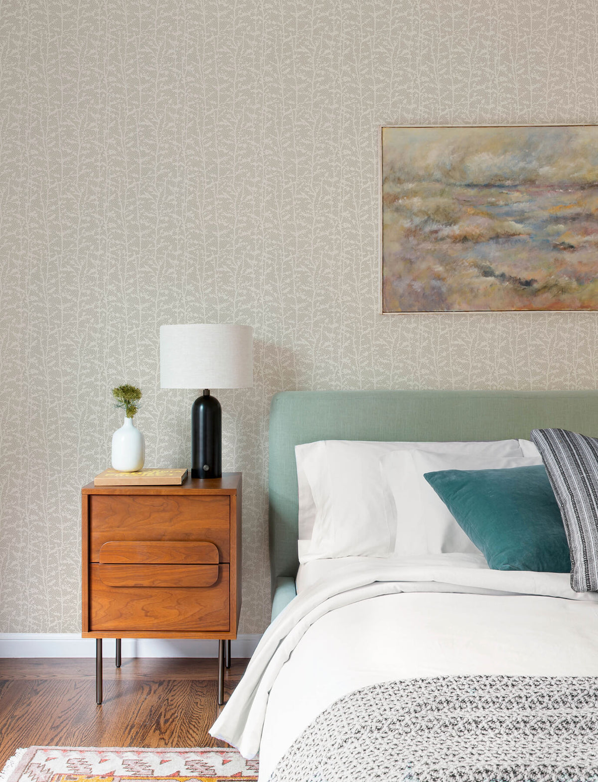 A-Street Prints Kaleidoscope Layton Vines Wallpaper Sample - Taupe