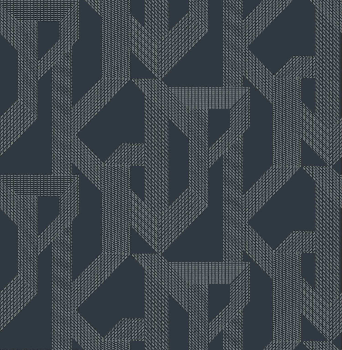 A-Street Prints Moderne Deco Franz Wallpaper Sample - Navy