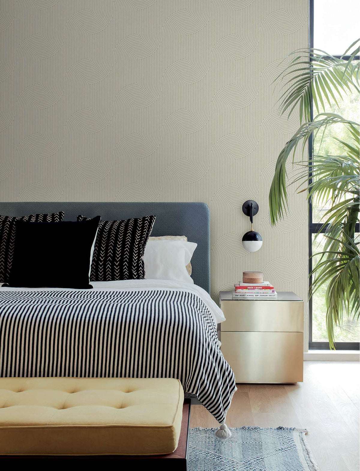 A-Street Prints Moderne Deco Braddock Wallpaper Sample - Gold
