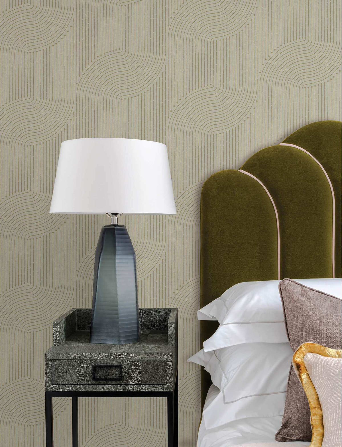 A-Street Prints Moderne Deco Braddock Wallpaper Sample - Gold