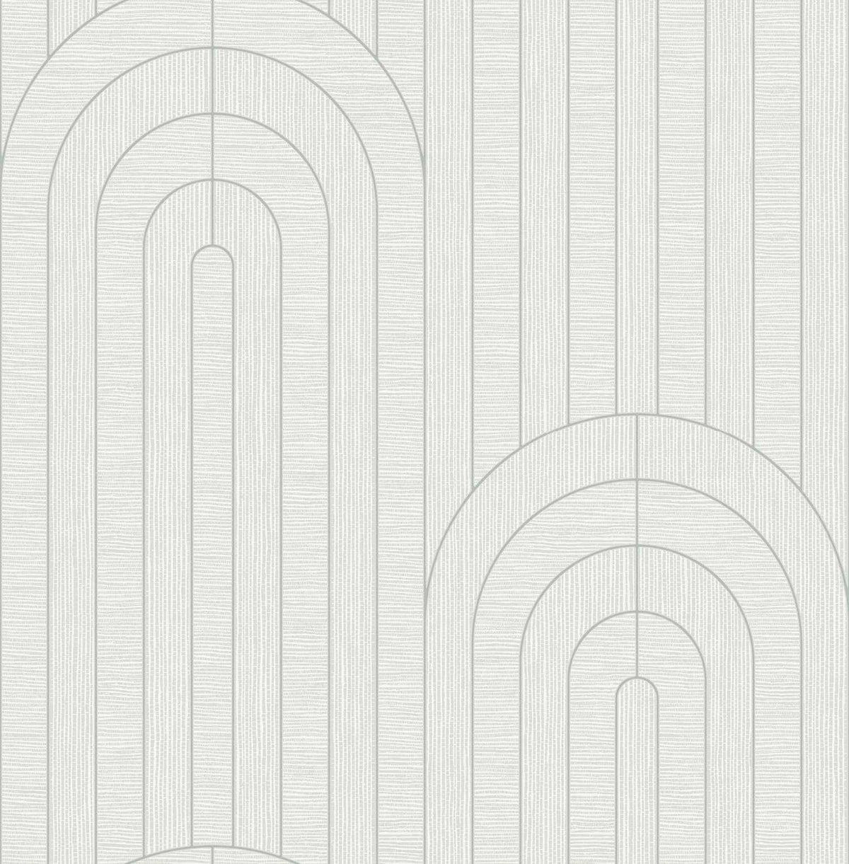 A-Street Prints Moderne Deco Declan Arches Wallpaper - Dove