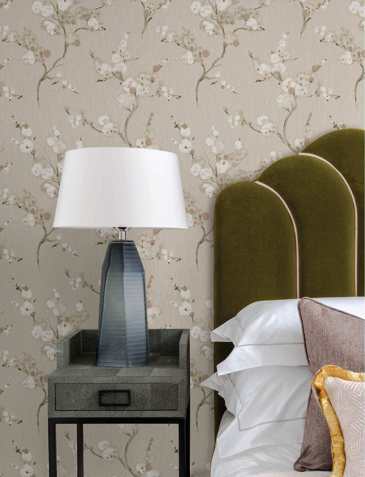 A-Street Prints Moderne Deco Bliss Blossom Wallpaper - Rose