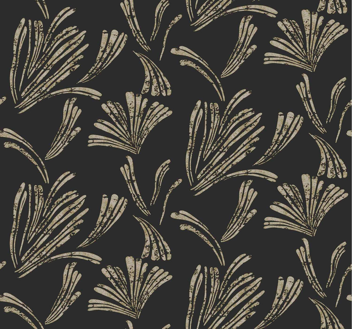 A-Street Prints Moderne Deco Ermine Wallpaper Sample - Black