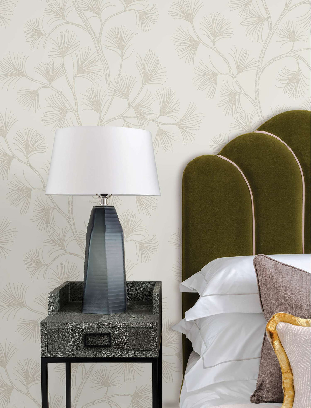 A-Street Prints Moderne Deco Kismine Wallpaper Sample - Beige
