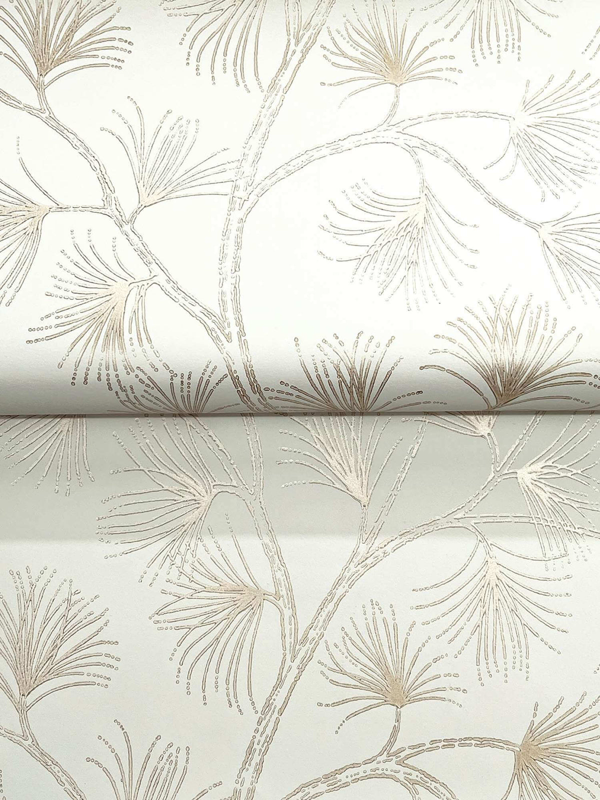 A-Street Prints Moderne Deco Kismine Botanical Wallpaper - Gold