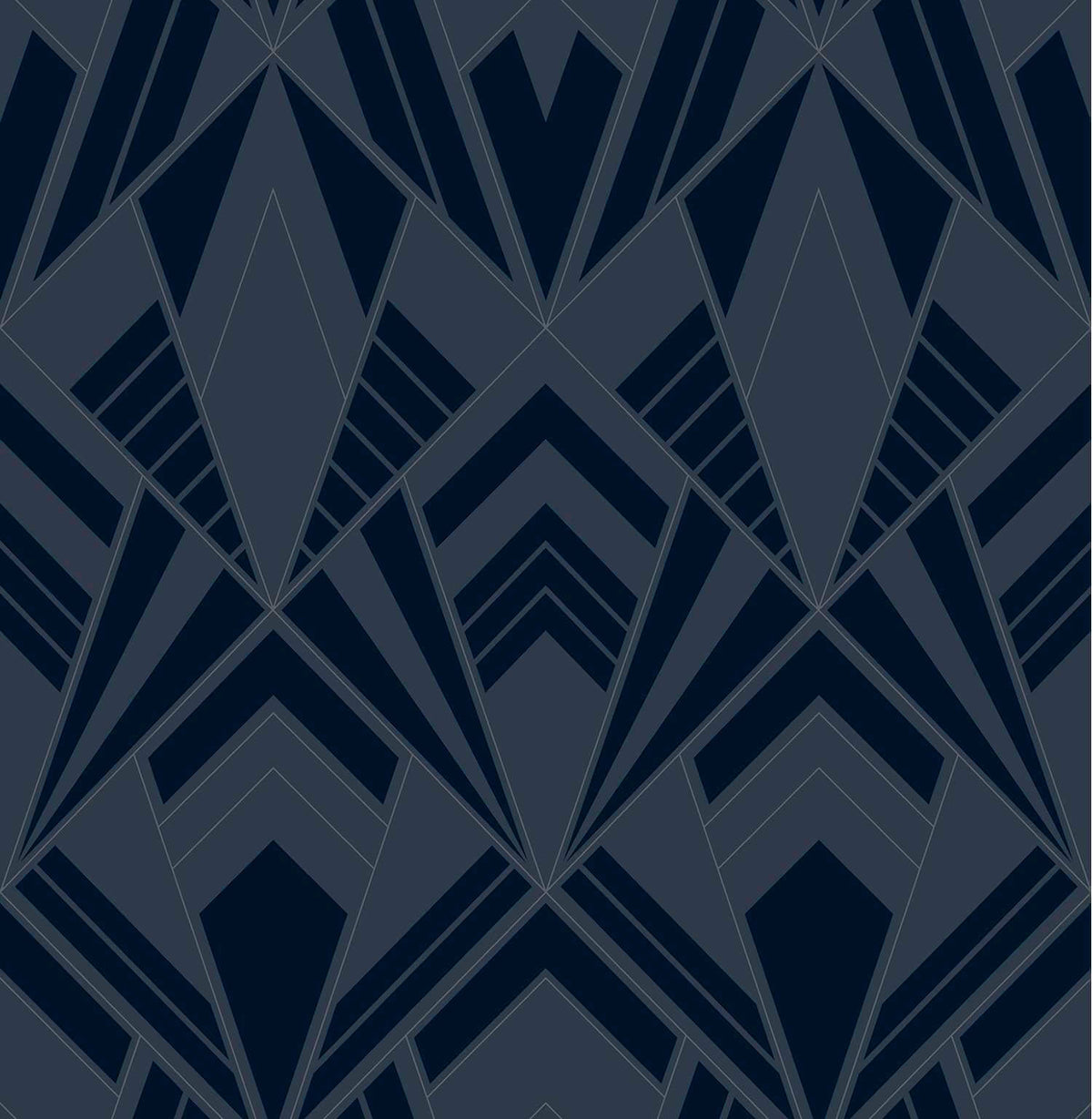 A-Street Prints Moderne Deco Allenby Wallpaper Sample - Indigo