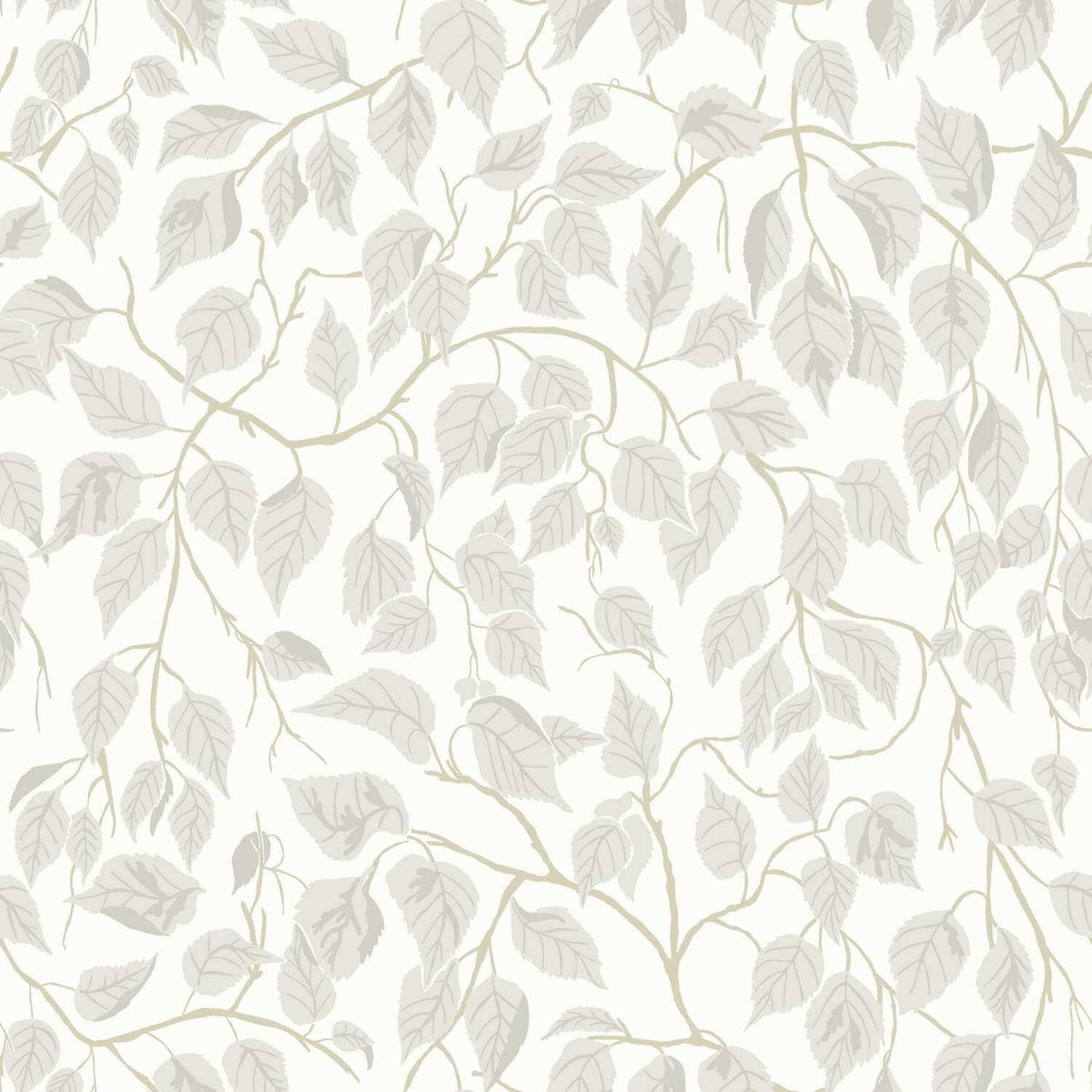 A-Street Prints Savanna Hangbjork Vine Wallpaper Sample - Dove