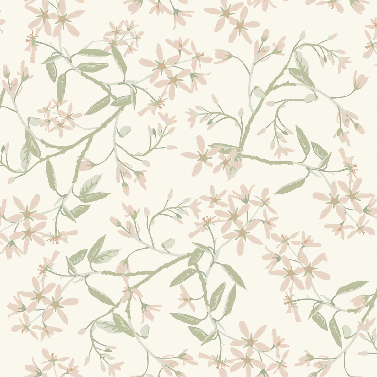 A-Street Prints Savanna Paradis Bouquet Wallpaper - Blush