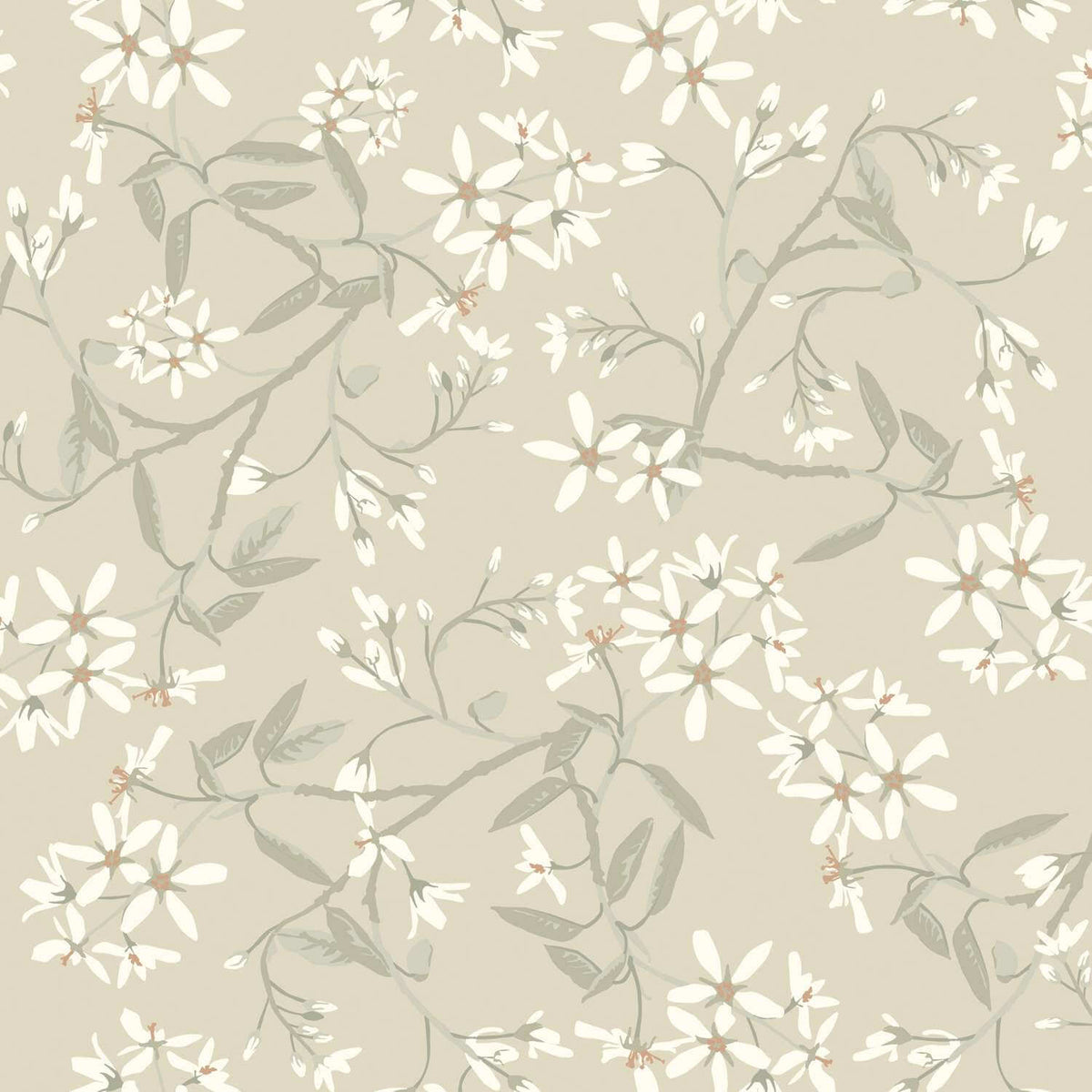 A-Street Prints Savanna Paradis Bouquet Wallpaper Sample - Beige