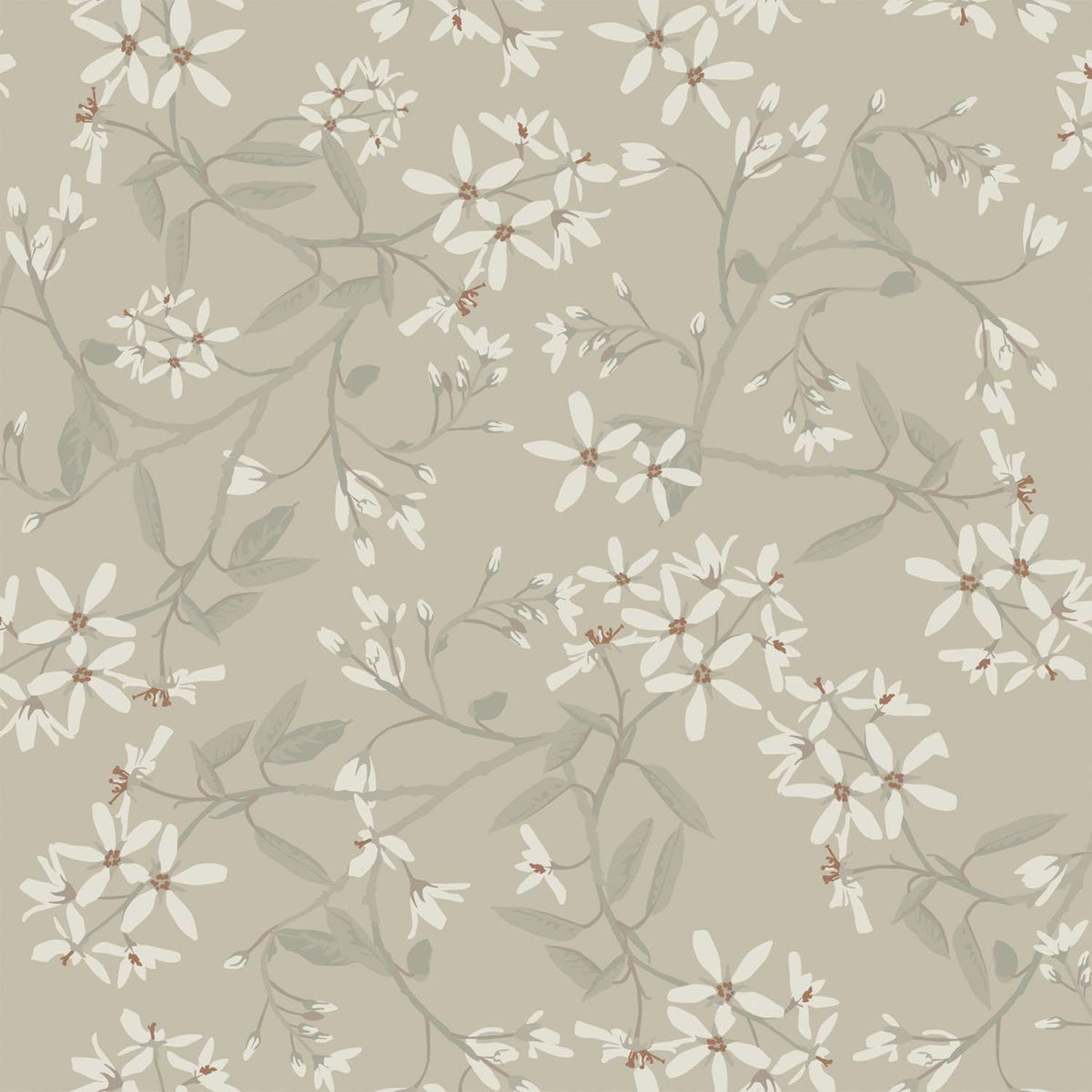 A-Street Prints Savanna Paradis Bouquet Wallpaper - Grey