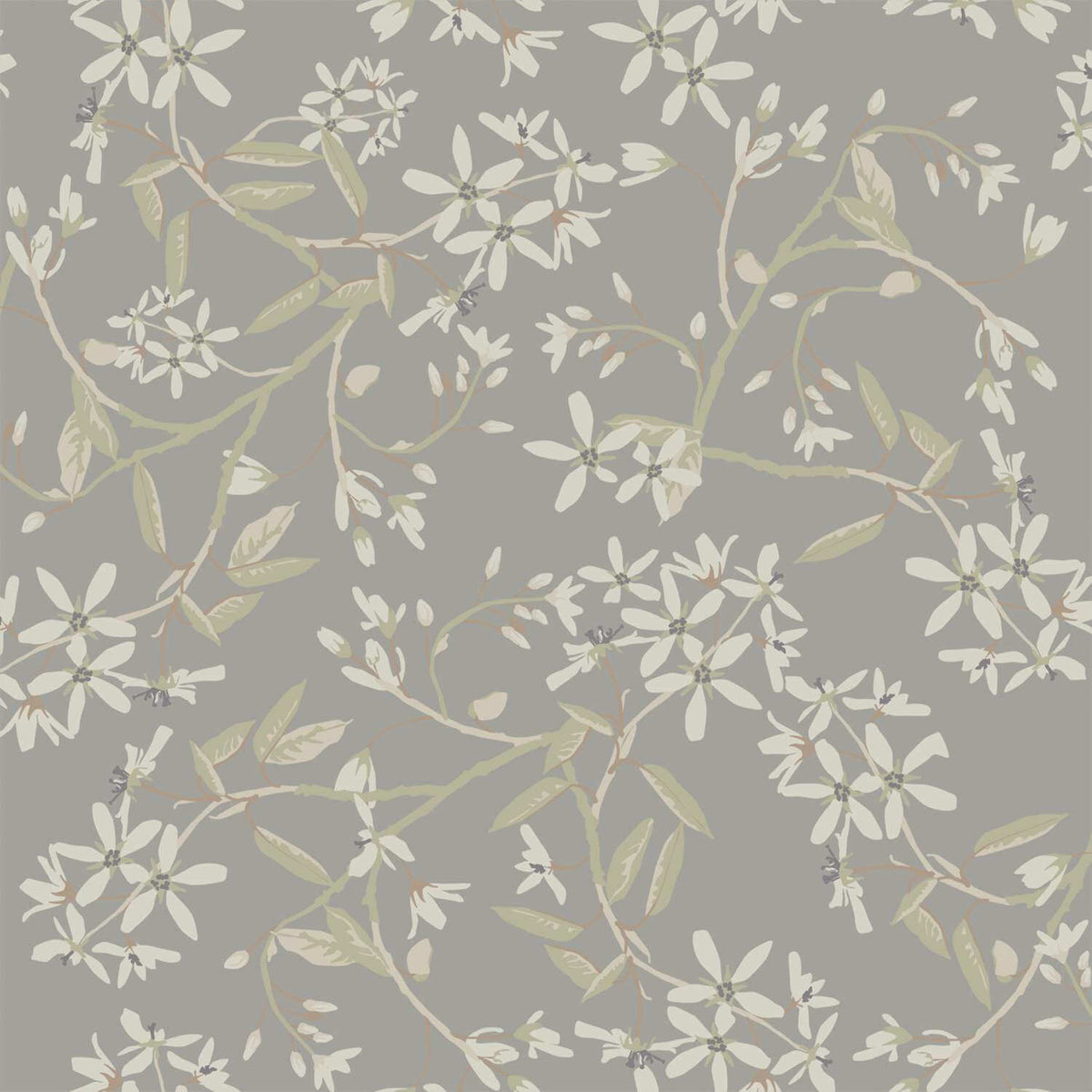 A-Street Prints Savanna Paradis Bouquet Wallpaper - Slate